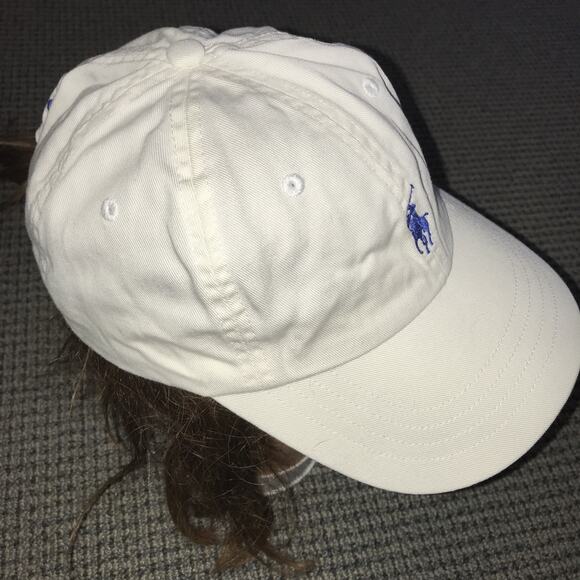 Polo Ralph Lauren White Adjustable Baseball Logo Hat - Picture 3 of 6